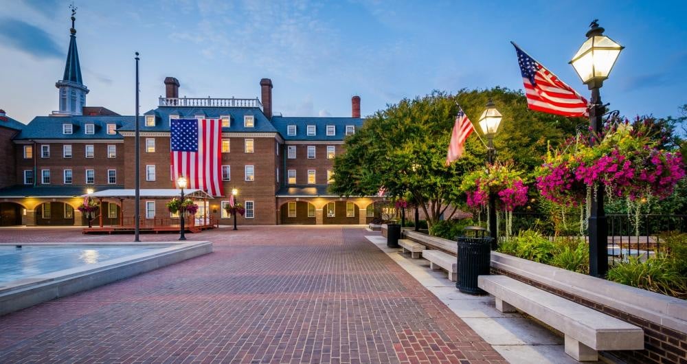 Old Town Alexandria waterfront in Northern Virginia representing DC Nanny Agency service areas